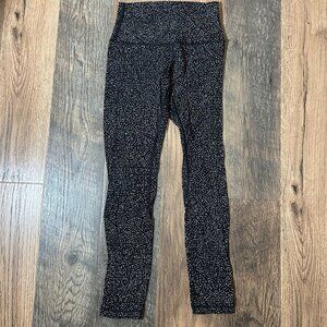 Lululemon Align Pant Full Length 28" Women's Size 4 Night View White Black EUC!
